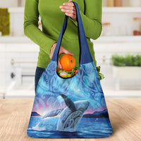 New Zealand Matariki Humpback Whale Grocery Bag Paikea Maori New Year Blue Galaxy LT14 - Polynesian Pride
