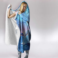 New Zealand Matariki Humpback Whale Hooded Blanket Paikea Maori New Year Blue Galaxy LT14 - Polynesian Pride