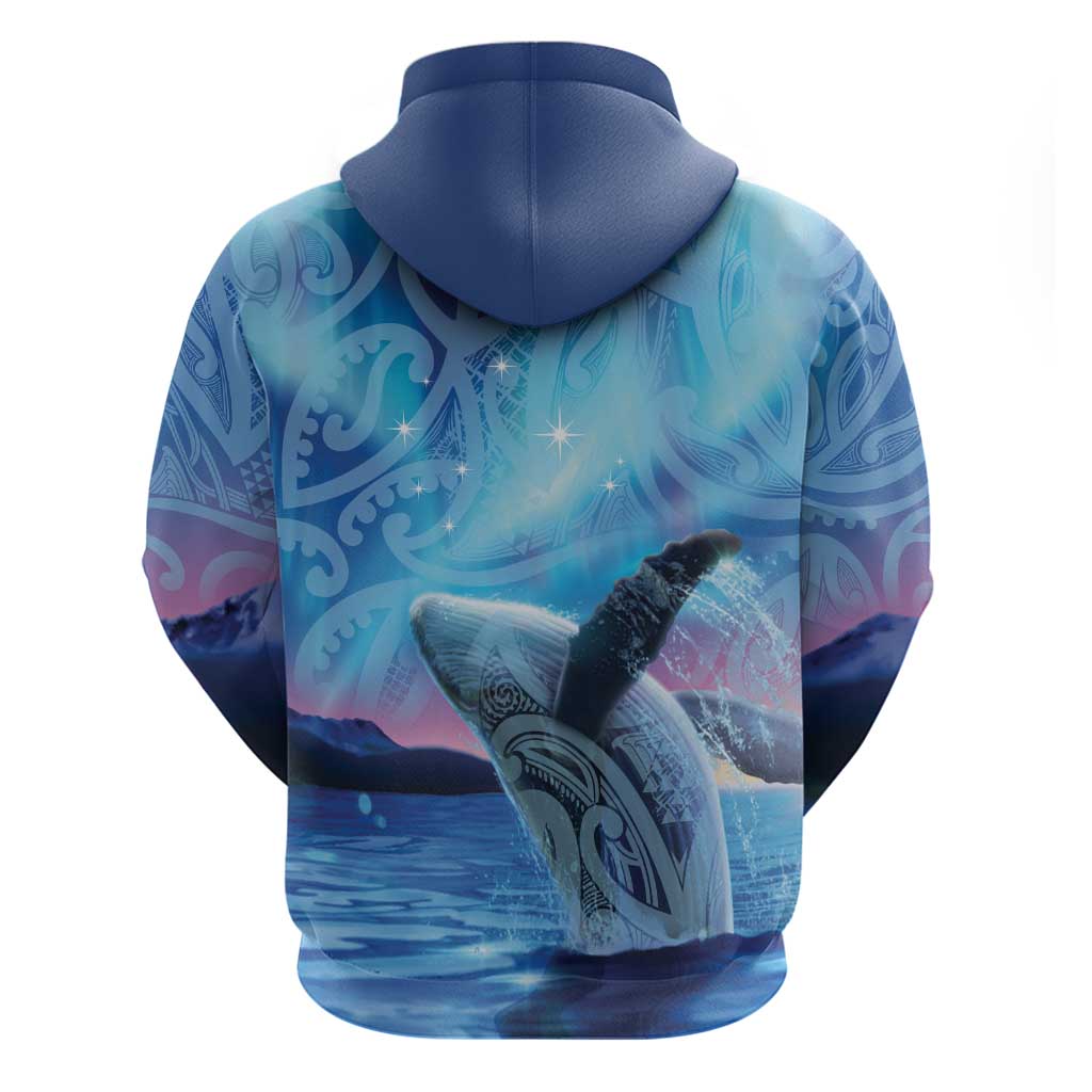 New Zealand Matariki Humpback Whale Hoodie Paikea Maori New Year Blue Galaxy LT14 - Polynesian Pride