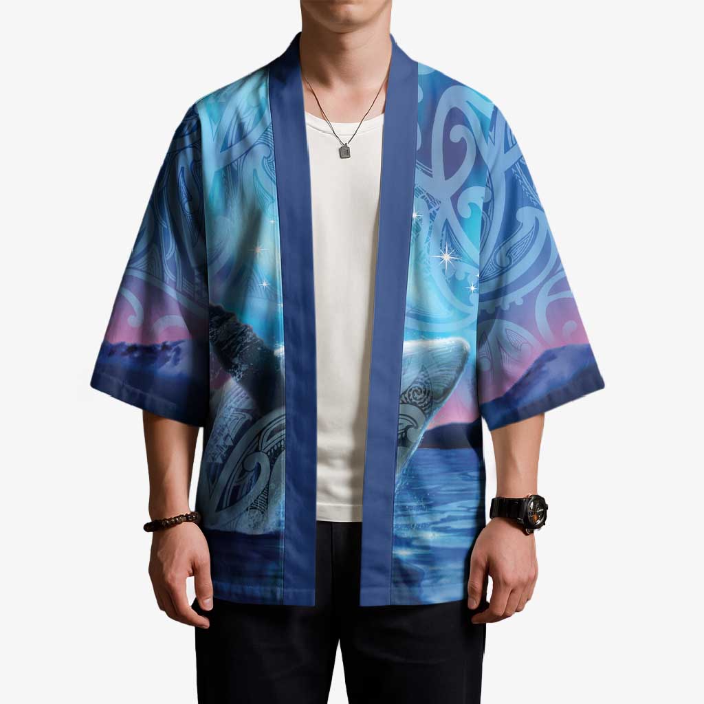 New Zealand Matariki Humpback Whale Kimono Paikea Maori New Year Blue Galaxy