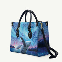 New Zealand Matariki Humpback Whale Leather Bag Paikea Maori New Year Blue Galaxy