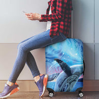 New Zealand Matariki Humpback Whale Luggage Cover Paikea Maori New Year Blue Galaxy LT14 - Polynesian Pride