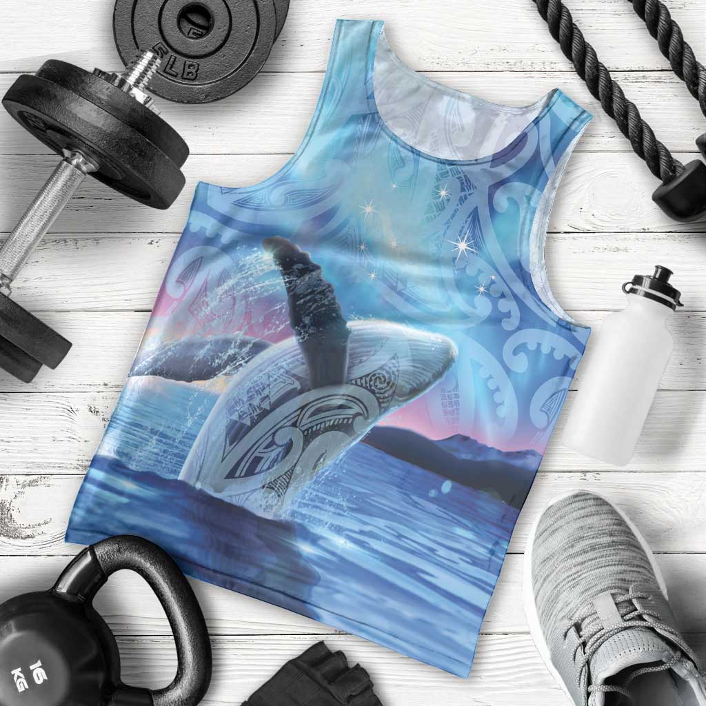 New Zealand Matariki Humpback Whale Men Tank Top Paikea Maori New Year Blue Galaxy LT14 - Polynesian Pride