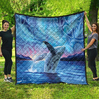 New Zealand Matariki Humpback Whale Quilt Paikea Maori New Year Blue Galaxy