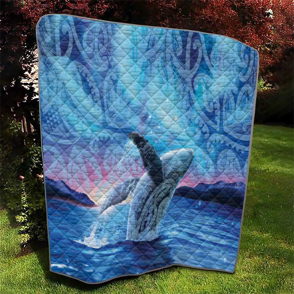 New Zealand Matariki Humpback Whale Quilt Paikea Maori New Year Blue Galaxy