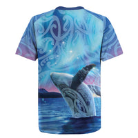 New Zealand Matariki Humpback Whale Rugby Jersey Paikea Maori New Year Blue Galaxy LT14 - Polynesian Pride