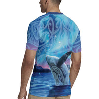 New Zealand Matariki Humpback Whale Rugby Jersey Paikea Maori New Year Blue Galaxy LT14 - Polynesian Pride