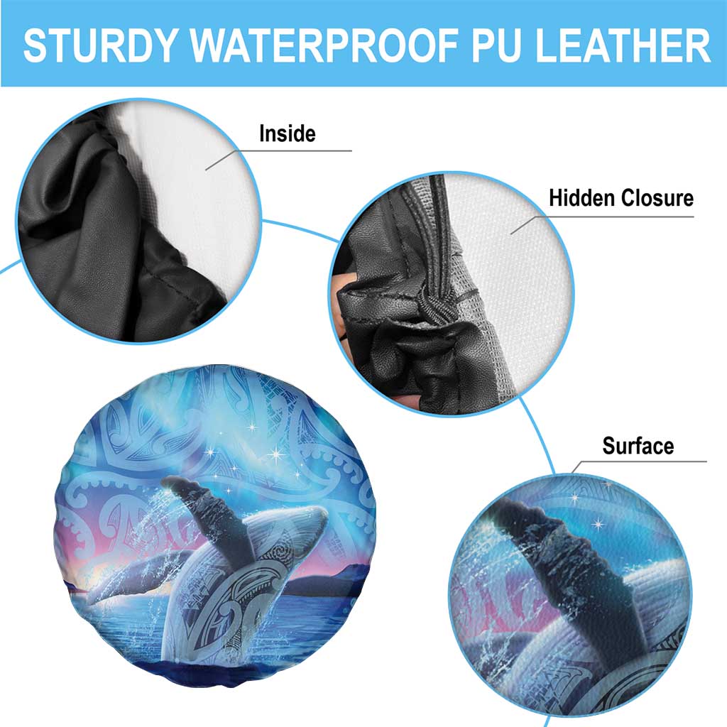 New Zealand Matariki Humpback Whale Spare Tire Cover Paikea Maori New Year Blue Galaxy LT14 - Polynesian Pride