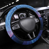 New Zealand Matariki Humpback Whale Steering Wheel Cover Paikea Maori New Year Blue Galaxy LT14 Universal Fit Blue - Polynesian Pride