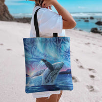 New Zealand Matariki Humpback Whale Tote Bag Paikea Maori New Year Blue Galaxy LT14 - Polynesian Pride