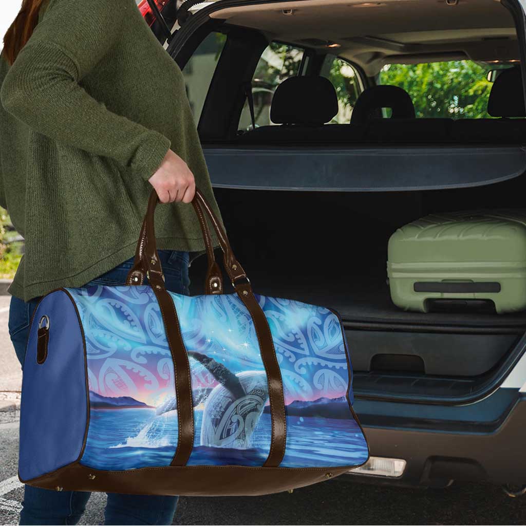 New Zealand Matariki Humpback Whale Travel Bag Paikea Maori New Year Blue Galaxy LT14 - Polynesian Pride