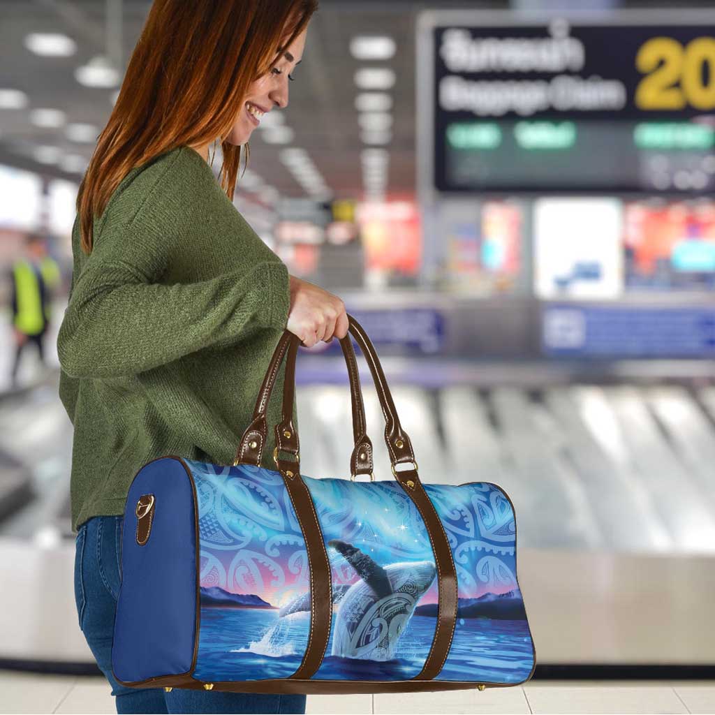 New Zealand Matariki Humpback Whale Travel Bag Paikea Maori New Year Blue Galaxy LT14 - Polynesian Pride