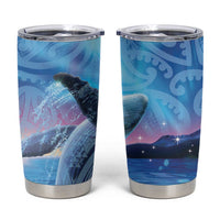 New Zealand Matariki Humpback Whale Tumbler Cup Paikea Maori New Year Blue Galaxy LT14 Blue - Polynesian Pride
