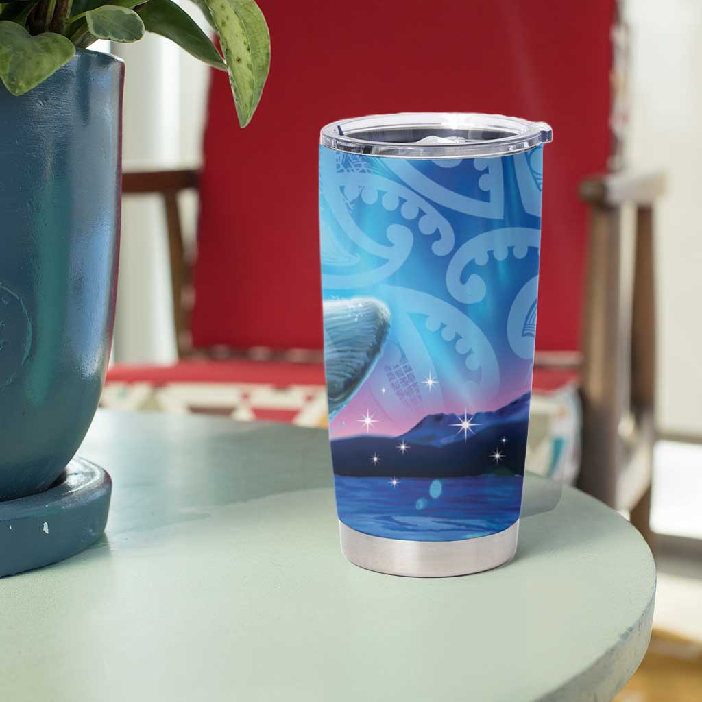 New Zealand Matariki Humpback Whale Tumbler Cup Paikea Maori New Year Blue Galaxy LT14 - Polynesian Pride