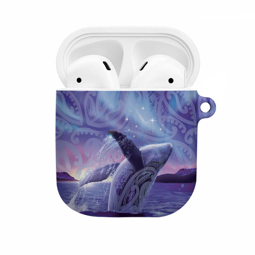 New Zealand Matariki Humpback Whale AirPods Case Paikea Maori New Year Purple Galaxy LT14 Purple - Polynesian Pride