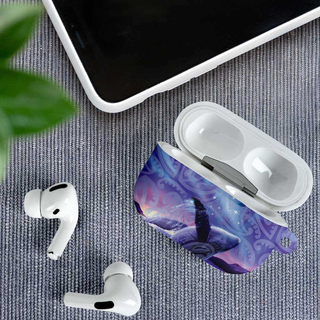 New Zealand Matariki Humpback Whale AirPods Case Paikea Maori New Year Purple Galaxy LT14 - Polynesian Pride