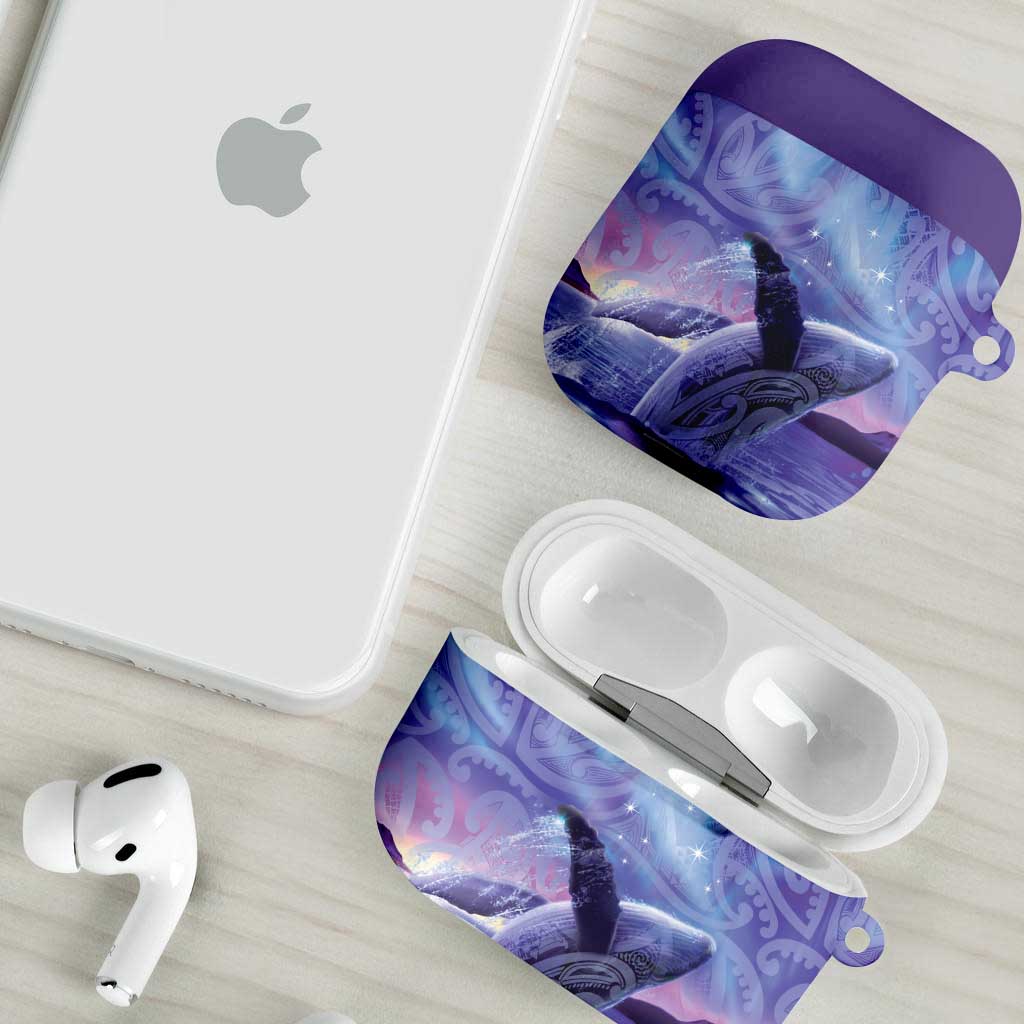 New Zealand Matariki Humpback Whale AirPods Case Paikea Maori New Year Purple Galaxy LT14 - Polynesian Pride
