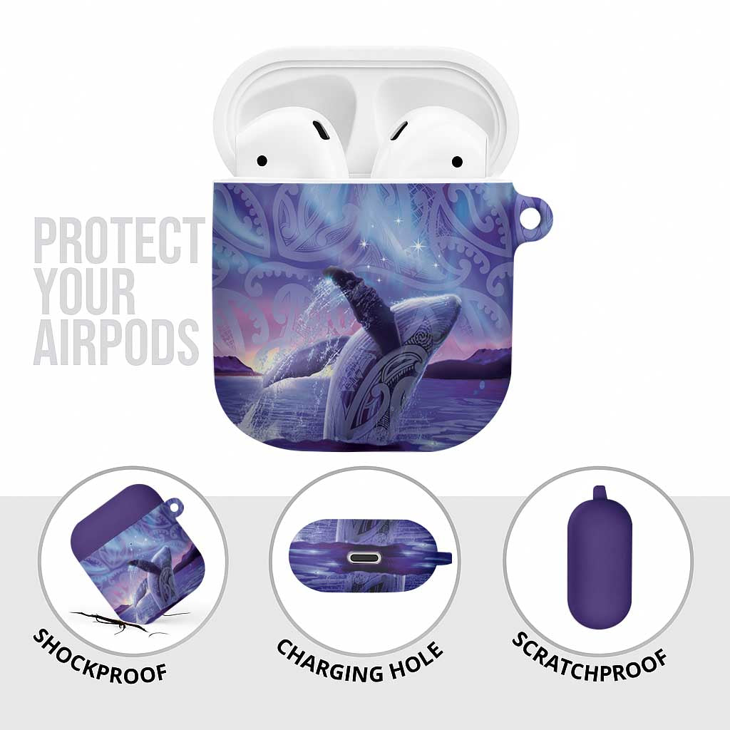 New Zealand Matariki Humpback Whale AirPods Case Paikea Maori New Year Purple Galaxy LT14 - Polynesian Pride