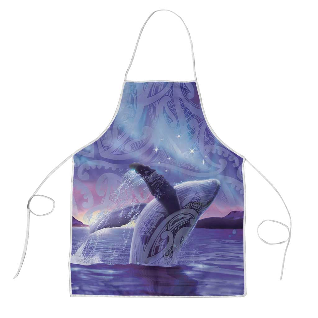 New Zealand Matariki Humpback Whale Apron Paikea Maori New Year Purple Galaxy