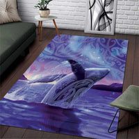 New Zealand Matariki Humpback Whale Area Rug Paikea Maori New Year Purple Galaxy LT14 Purple - Polynesian Pride