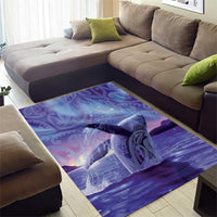 New Zealand Matariki Humpback Whale Area Rug Paikea Maori New Year Purple Galaxy LT14 - Polynesian Pride