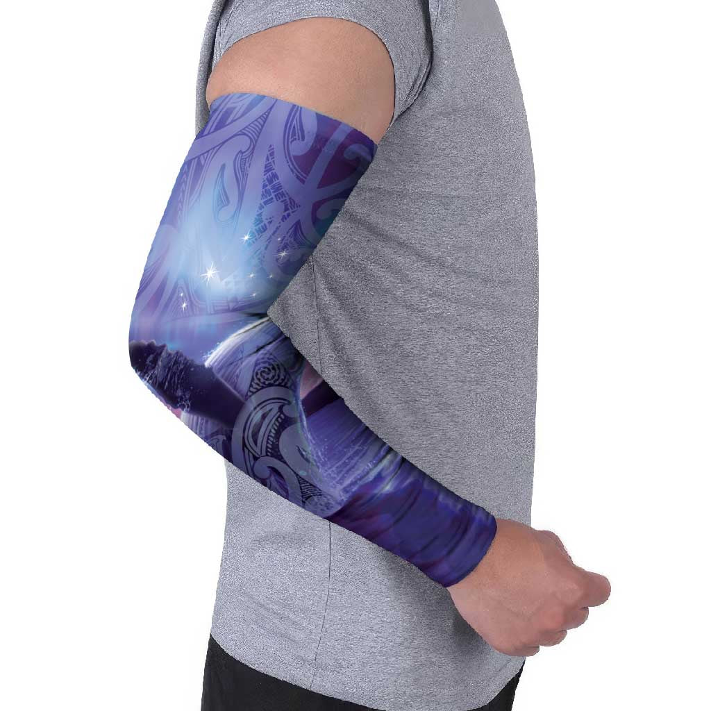 New Zealand Matariki Humpback Whale Arm Sleeves Paikea Maori New Year Purple Galaxy LT14 - Polynesian Pride