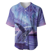 New Zealand Matariki Humpback Whale Baseball Jersey Paikea Maori New Year Purple Galaxy LT14 Purple - Polynesian Pride