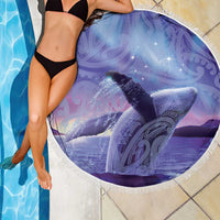 New Zealand Matariki Humpback Whale Beach Blanket Paikea Maori New Year Purple Galaxy LT14 - Polynesian Pride