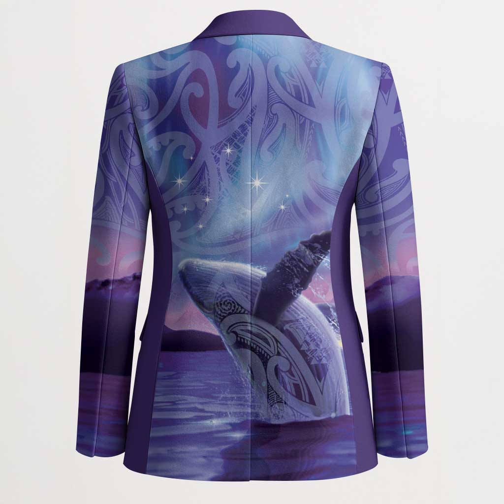 New Zealand Matariki Humpback Whale Blazer Paikea Maori New Year Purple Galaxy LT14 - Polynesian Pride