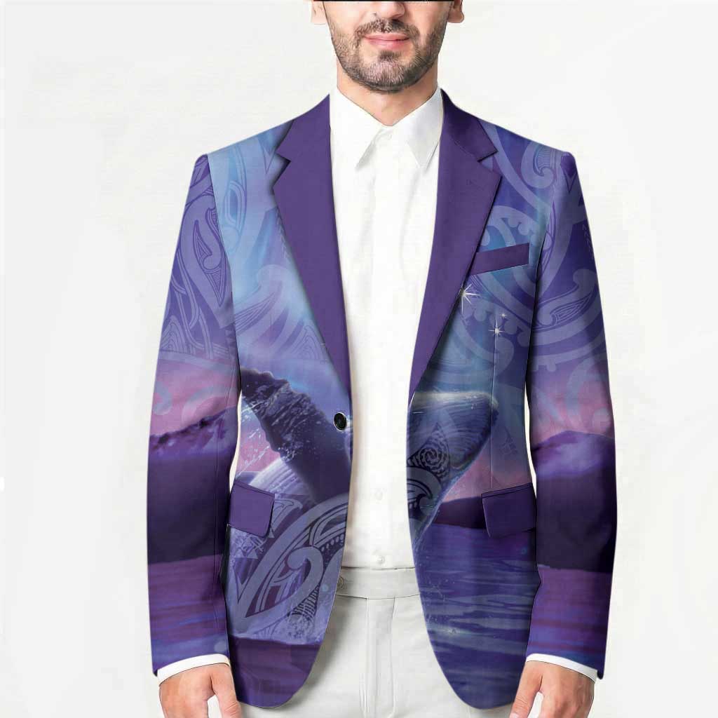 New Zealand Matariki Humpback Whale Blazer Paikea Maori New Year Purple Galaxy LT14 - Polynesian Pride