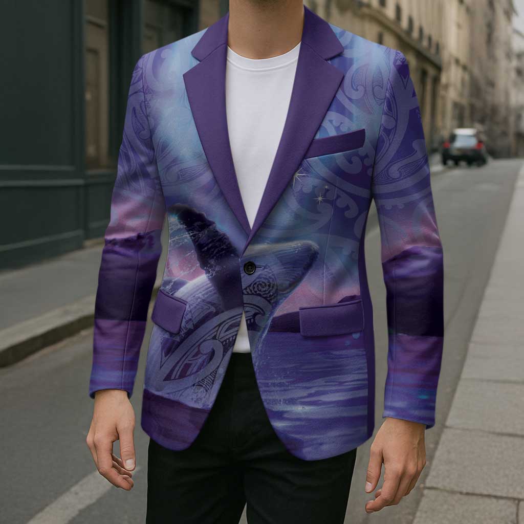 New Zealand Matariki Humpback Whale Blazer Paikea Maori New Year Purple Galaxy LT14 - Polynesian Pride