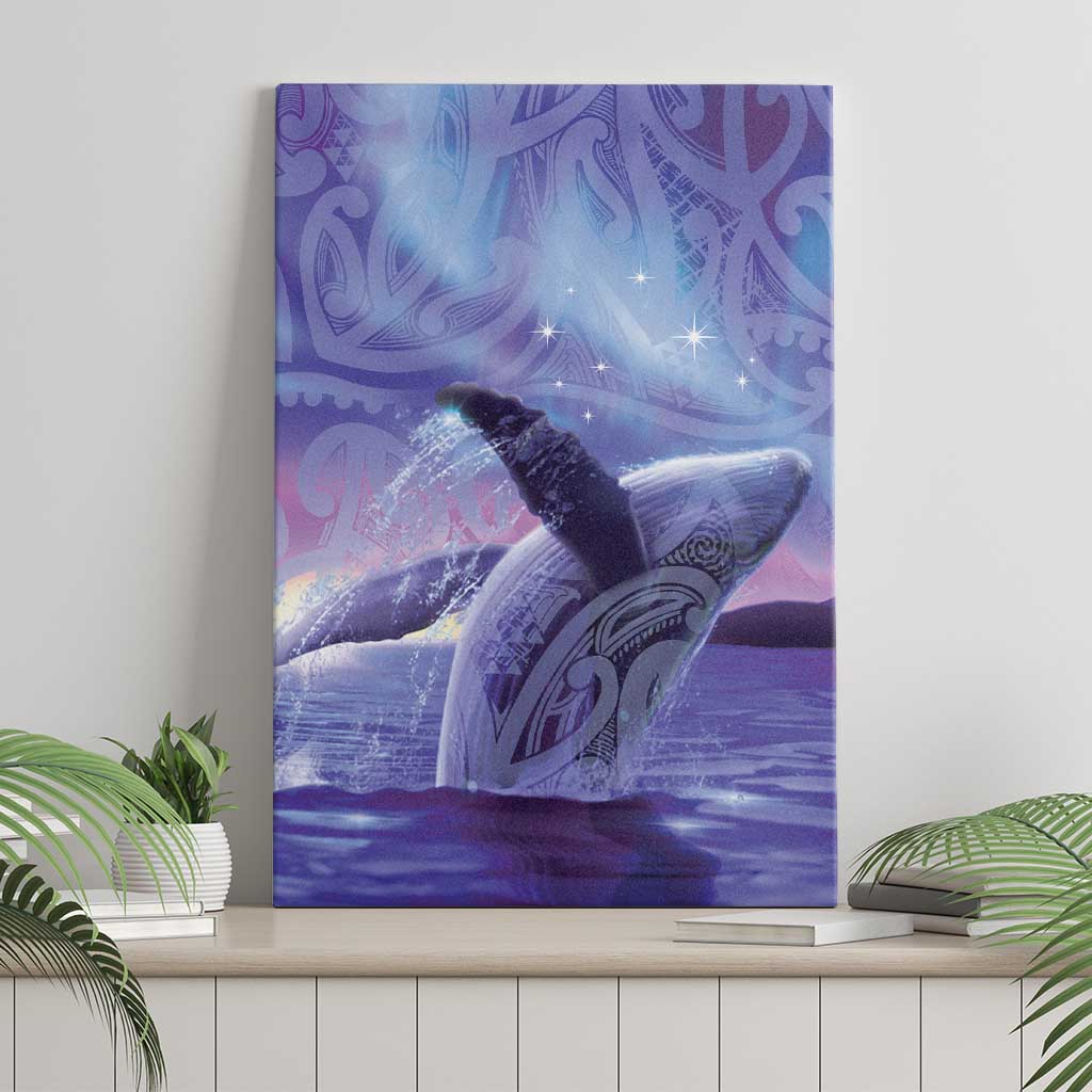New Zealand Matariki Humpback Whale Canvas Wall Art Paikea Maori New Year Purple Galaxy LT14 - Polynesian Pride