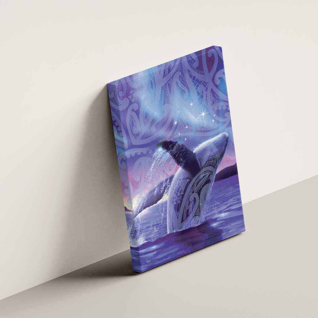 New Zealand Matariki Humpback Whale Canvas Wall Art Paikea Maori New Year Purple Galaxy LT14 - Polynesian Pride