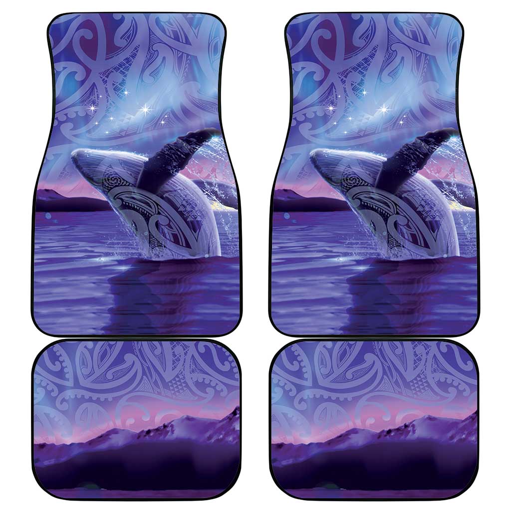 New Zealand Matariki Humpback Whale Car Mats Paikea Maori New Year Purple Galaxy LT14 - Polynesian Pride