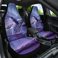 New Zealand Matariki Humpback Whale Car Seat Cover Paikea Maori New Year Purple Galaxy LT14 One Size Purple - Polynesian Pride