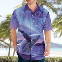 New Zealand Matariki Humpback Whale Hawaiian Shirt Paikea Maori New Year Purple Galaxy LT14 - Polynesian Pride