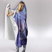 New Zealand Matariki Humpback Whale Hooded Blanket Paikea Maori New Year Purple Galaxy LT14 - Polynesian Pride
