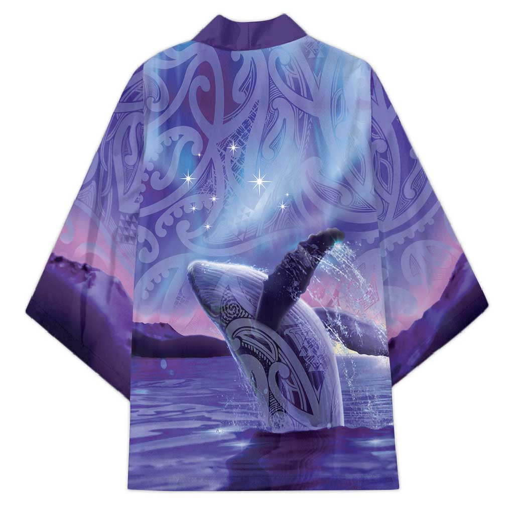 New Zealand Matariki Humpback Whale Kimono Paikea Maori New Year Purple Galaxy LT14 - Polynesian Pride