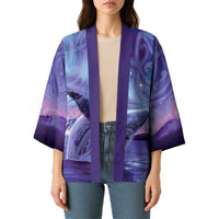 New Zealand Matariki Humpback Whale Kimono Paikea Maori New Year Purple Galaxy LT14 - Polynesian Pride