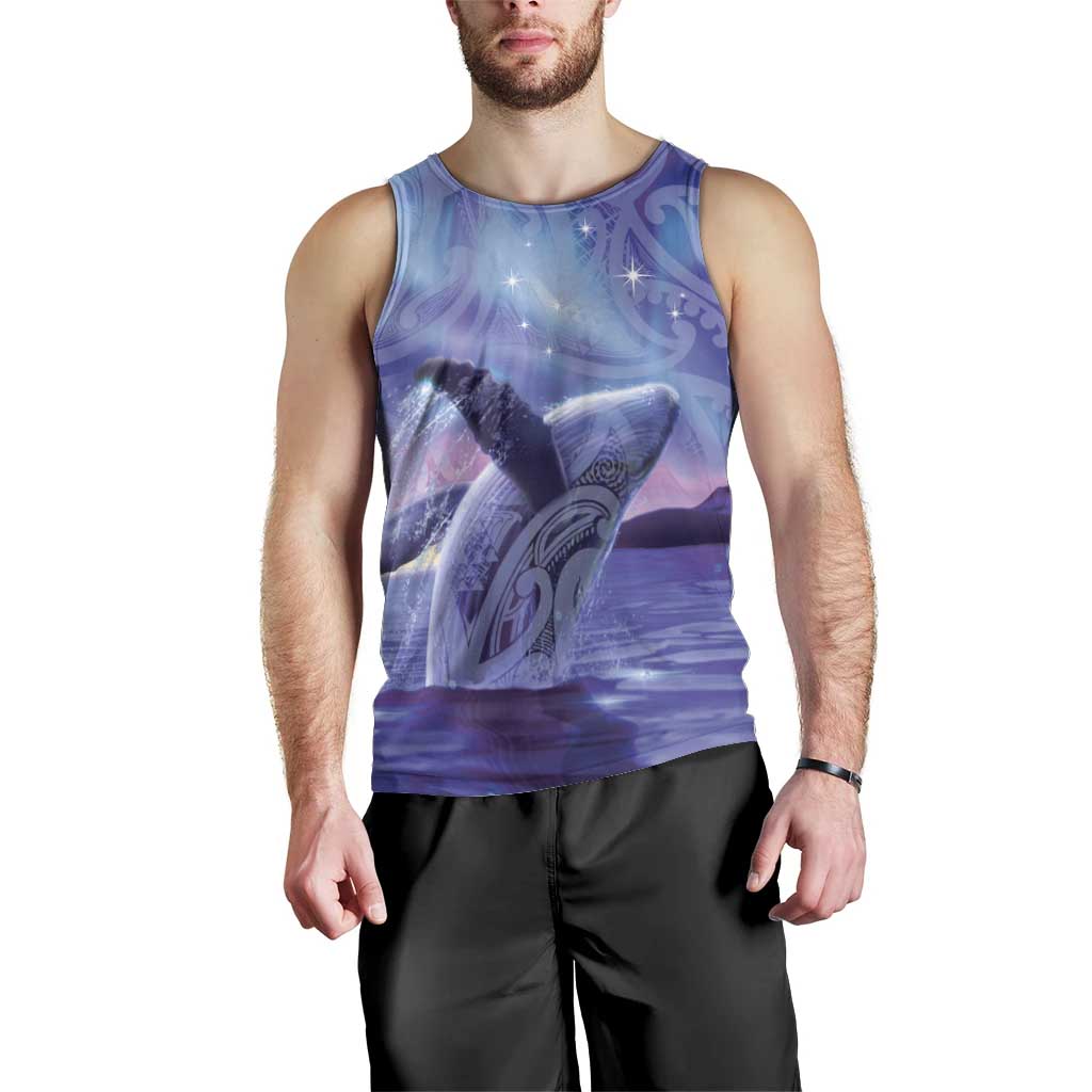 New Zealand Matariki Humpback Whale Men Tank Top Paikea Maori New Year Purple Galaxy LT14 - Polynesian Pride