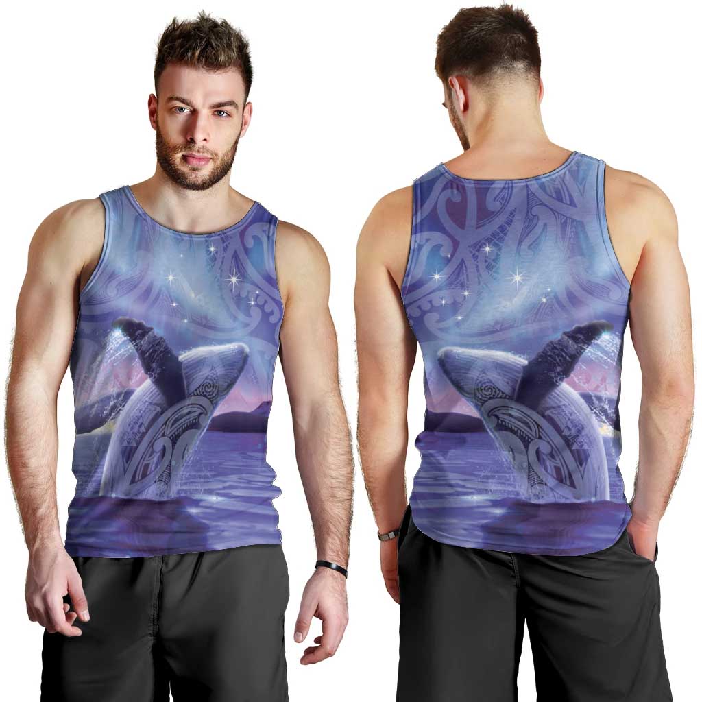 New Zealand Matariki Humpback Whale Men Tank Top Paikea Maori New Year Purple Galaxy LT14 - Polynesian Pride