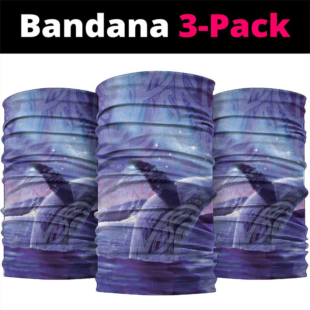 New Zealand Matariki Humpback Whale Neck Gaiter Paikea Maori New Year Purple Galaxy LT14 package One Size: 25*50cm Purple - Polynesian Pride