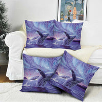New Zealand Matariki Humpback Whale Pillow Cover Paikea Maori New Year Purple Galaxy LT14 - Polynesian Pride