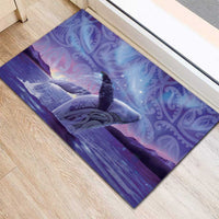New Zealand Matariki Humpback Whale Rubber Doormat Paikea Maori New Year Purple Galaxy LT14 - Polynesian Pride