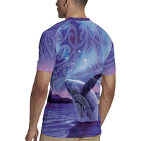 New Zealand Matariki Humpback Whale Rugby Jersey Paikea Maori New Year Purple Galaxy LT14 - Polynesian Pride