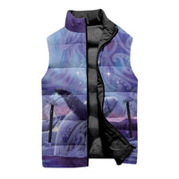 New Zealand Matariki Humpback Whale Sleeveless Puffer Jacket Paikea Maori New Year Purple Galaxy LT14 - Polynesian Pride