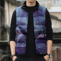 New Zealand Matariki Humpback Whale Sleeveless Puffer Jacket Paikea Maori New Year Purple Galaxy LT14 - Polynesian Pride