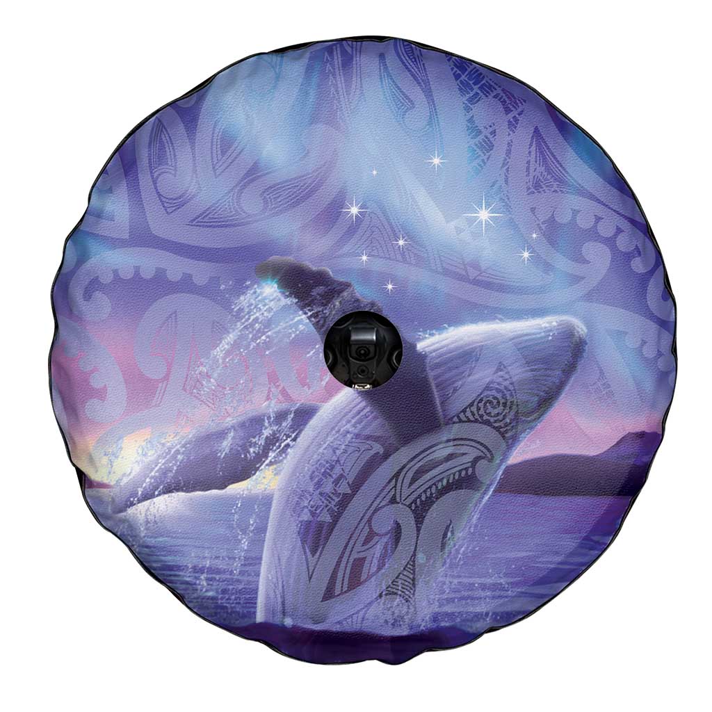 New Zealand Matariki Humpback Whale Spare Tire Cover Paikea Maori New Year Purple Galaxy LT14 - Polynesian Pride