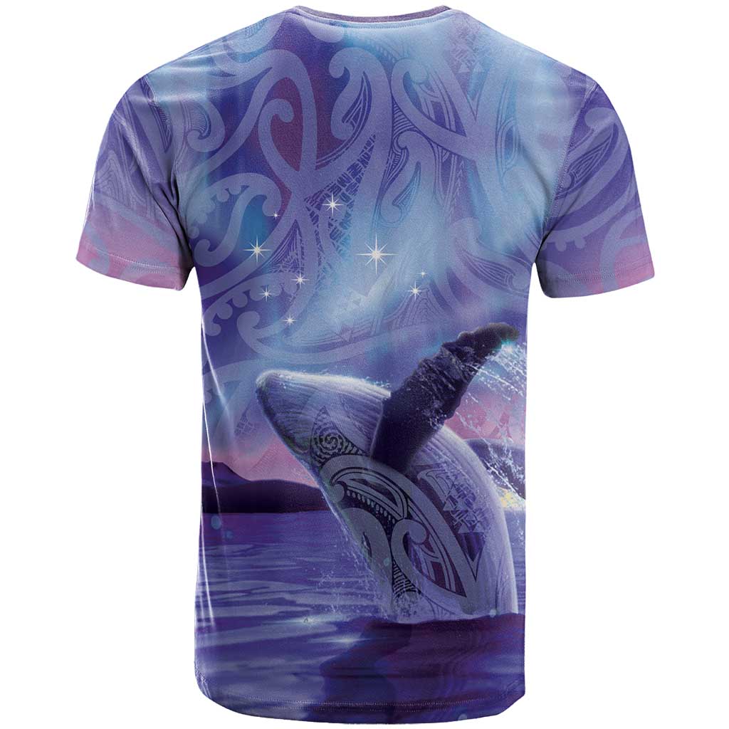 New Zealand Matariki Humpback Whale T Shirt Paikea Maori New Year Purple Galaxy LT14 - Polynesian Pride