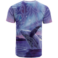 New Zealand Matariki Humpback Whale T Shirt Paikea Maori New Year Purple Galaxy LT14 - Polynesian Pride